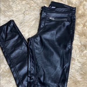 Pleather jeans